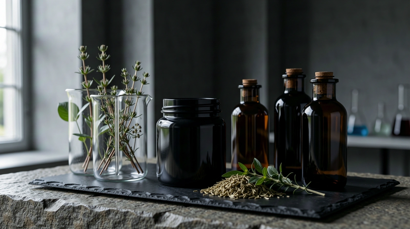 Botanical precision and apothecary aesthetic